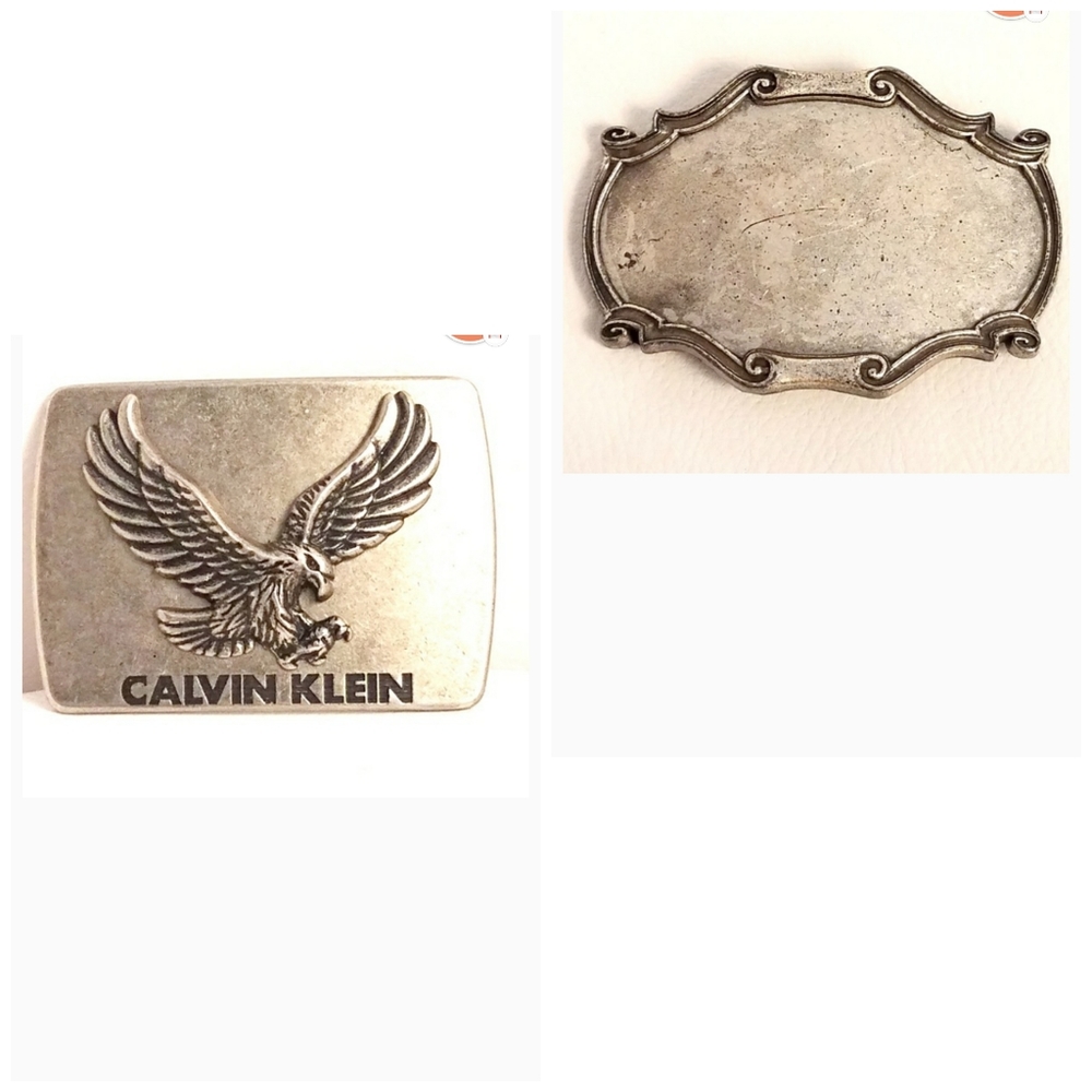 Vintage Calvin Klein and  Cowboy Western Buckles